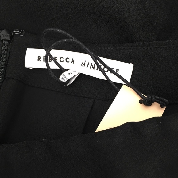 Rebecca Minkoff Camilla black skirt moto asymmetric button new 6 - Picture 6 of 6